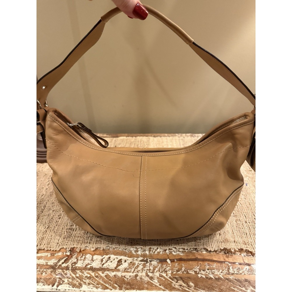 Vintage Coach Soho 9464 Glove‎ Tan Leather Buckle Hobo Bag Light Tan Y2K Rare